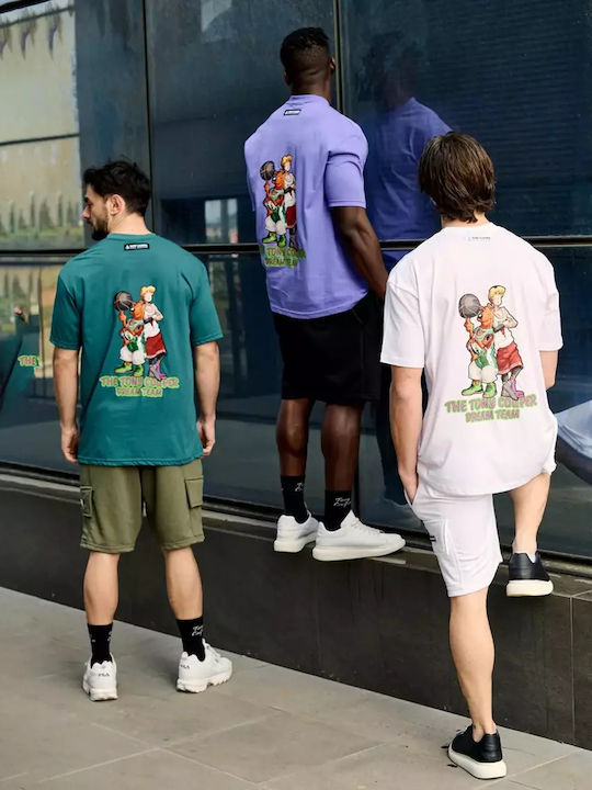 Tony Couper T-shirt Μωβ Βαμβακερό