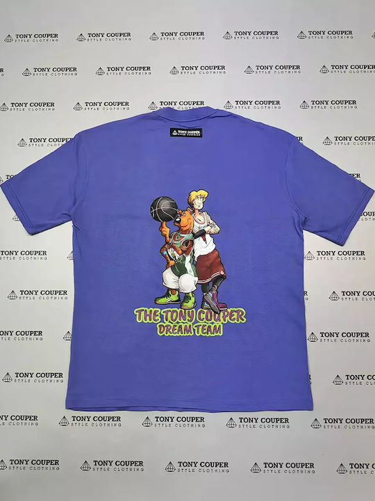 Tony Couper T-shirt Μωβ Βαμβακερό