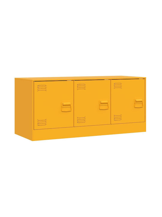 Metal TV Stand Mustard Yellow 99x39x44cm