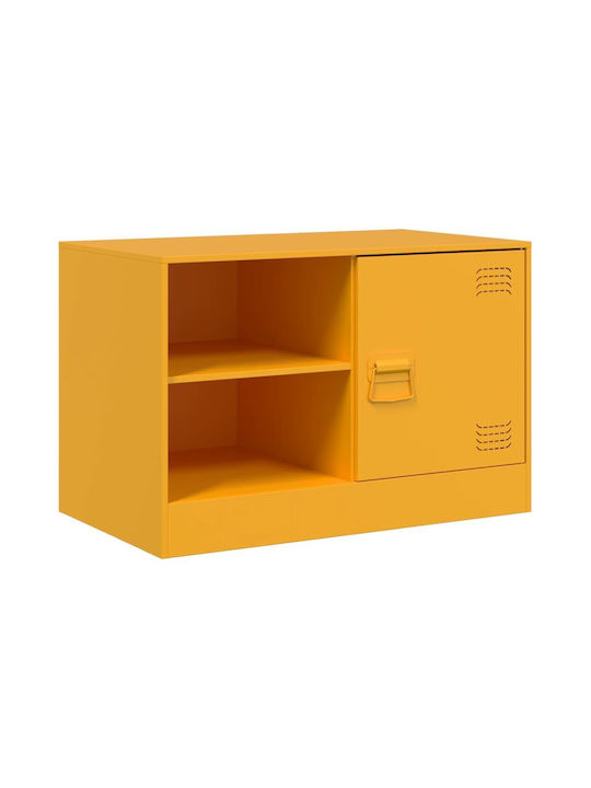Metal TV Stand Mustard Yellow M67xD39xH44cm