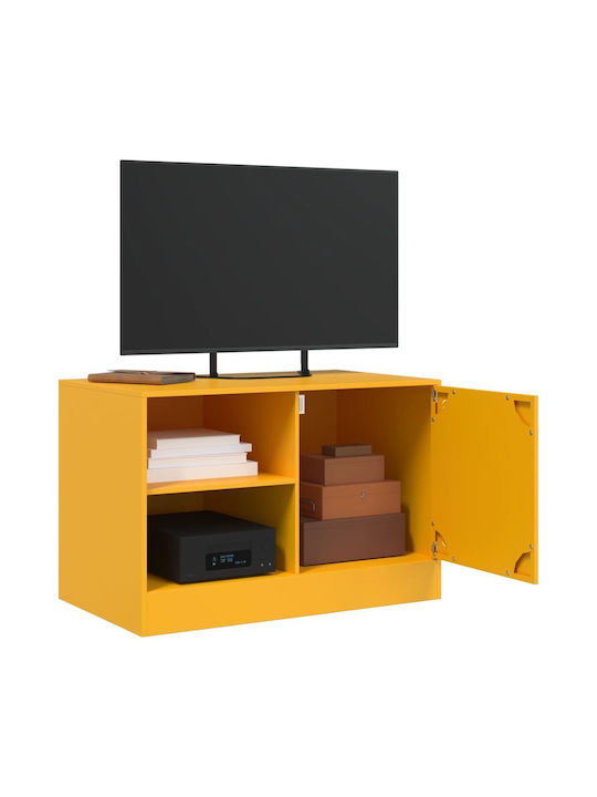 Metal TV Stand Mustard Yellow M67xD39xH44cm