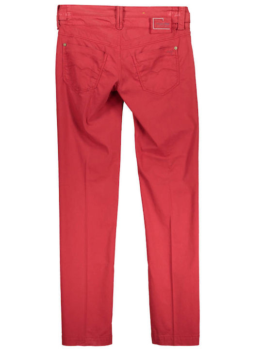 Meltin'pot Women's Fabric Trousers Rosso