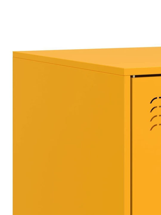 Metal TV Stand Mustard Yellow 99x39x44cm