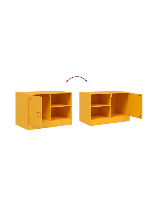 Metal TV Stand Mustard Yellow M67xD39xH44cm