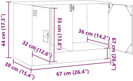 Stand TV Metalic Roz L67xA39xÎ44cm