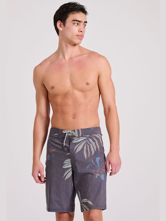 Funky Buddha Herren Badehose Bermuda Gray