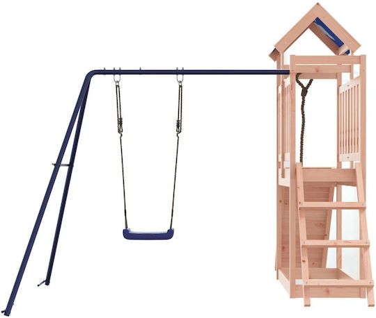 vidaXL Holzturm mit Kletterfläche 242x248x215cm. Braun