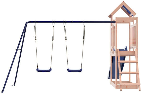 vidaXL Holzturm mit Kletterfläche Braun