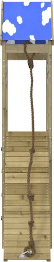 vidaXL Wooden Tower with Climbing Surface Brown