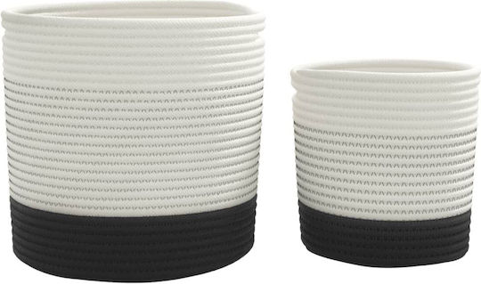vidaXL Storage Basket Fabric Multicolour 2pcs