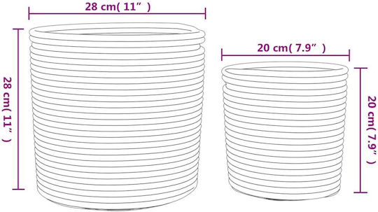 vidaXL Storage Basket Fabric Multicolour 2pcs