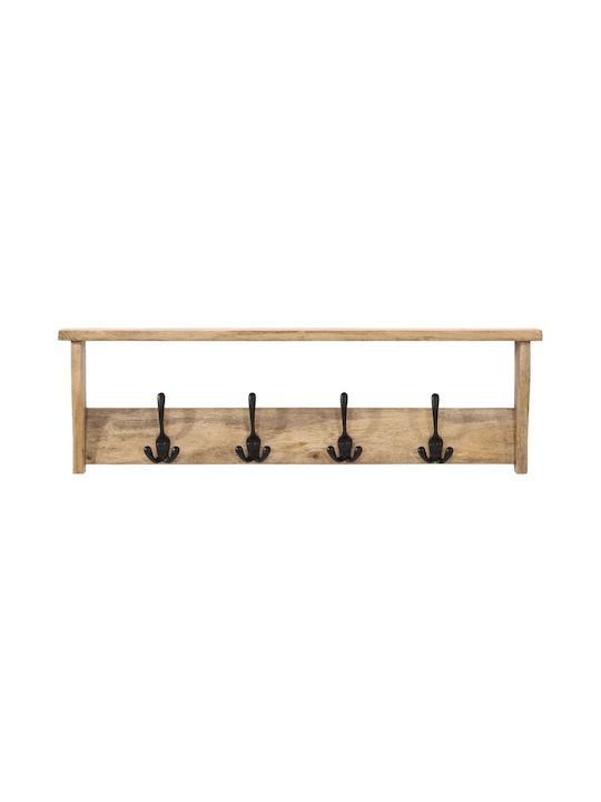 vidaXL Wooden Wall Hanger 85x12x26cm 1pc