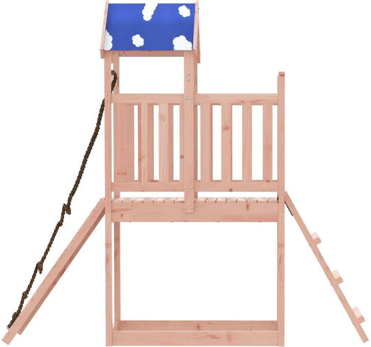 vidaXL Holzturm mit Kletterfläche Braun