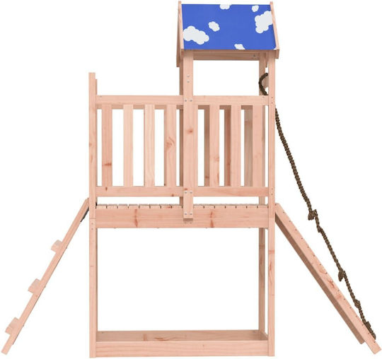 vidaXL Holzturm mit Kletterfläche Braun