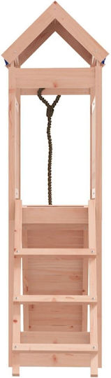vidaXL Holzturm mit Kletterfläche Braun
