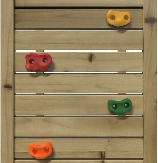 vidaXL Holzturm mit Kletterfläche Braun