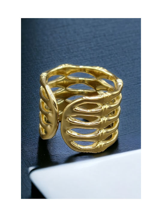 Women's Gold Plated Steel Ring