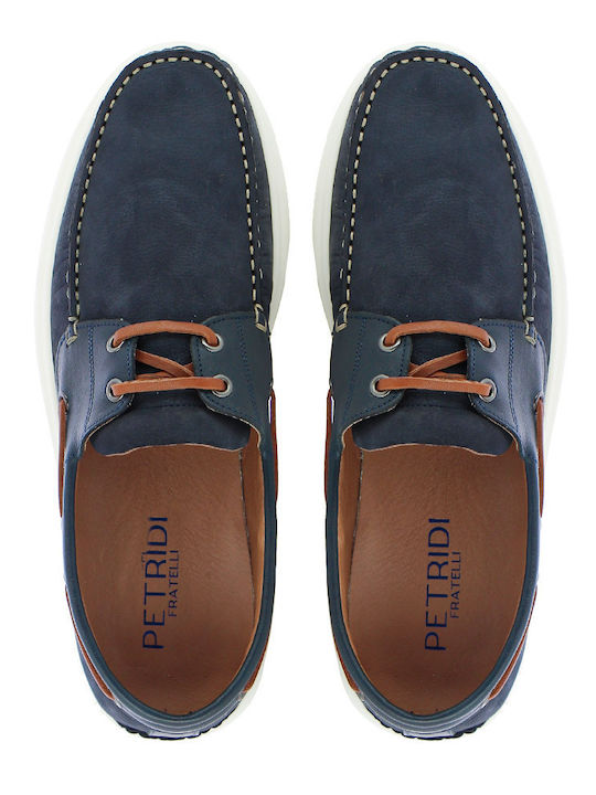Men's Leather Moccasins Blue