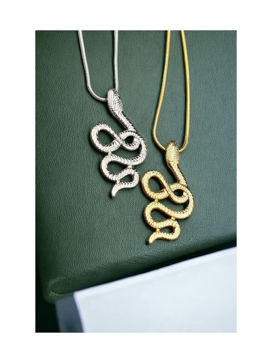 Necklace with design Snake from Steel