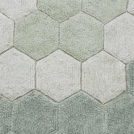 Lorena Canals Honeycomb Ръчно изработено Детско килимче Blue Sage Кръгло с диаметър 140см