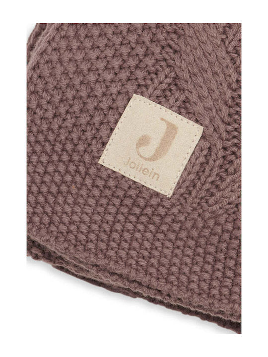 Jollein Κουβέρτα Αγκαλιάς & Λίκνου Πλεκτή Καφέ Chestnut 75x100εκ.