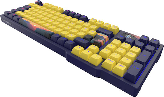 Dark Project KD98A Sunset Gaming Mechanical Keyboard with G3MS Sapphire switches and RGB lighting (English UK) Purple