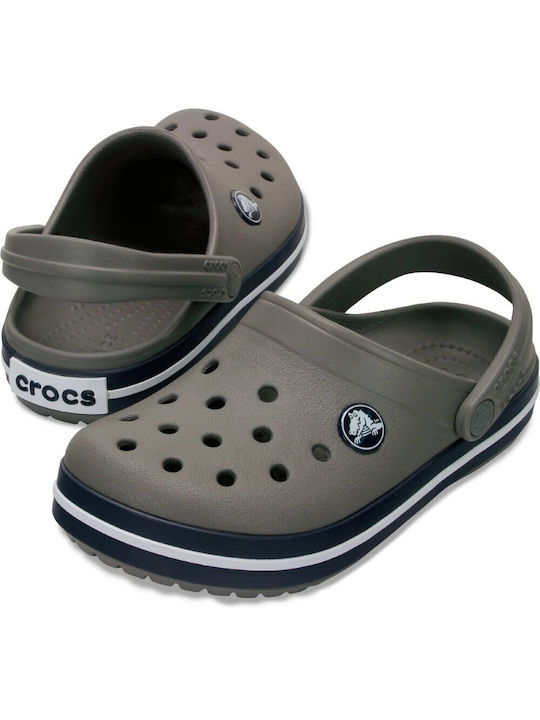 Crocs Crocband Παιδικά Ανατομικά Παπουτσάκια Θαλάσσης Γκρι