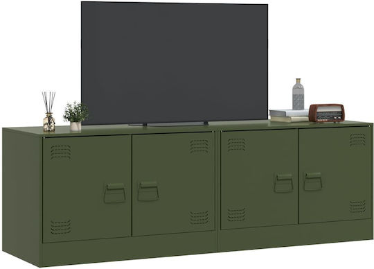 Living Room TV Unit Πράσινο Λαδί