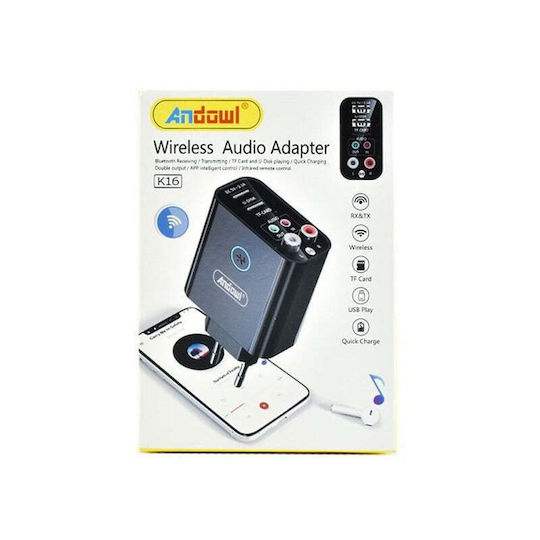 Andowl v5 Bluetooth 5 Empfänger mit Ausgangsanschlüssen USB / RCA / 3,5 mm Klinke