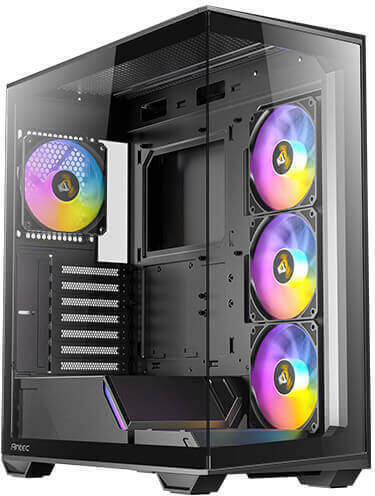 Antec C3 ARGB Gaming Middle Tower Carcasă PC Cu Deschidere Laterală Neagră