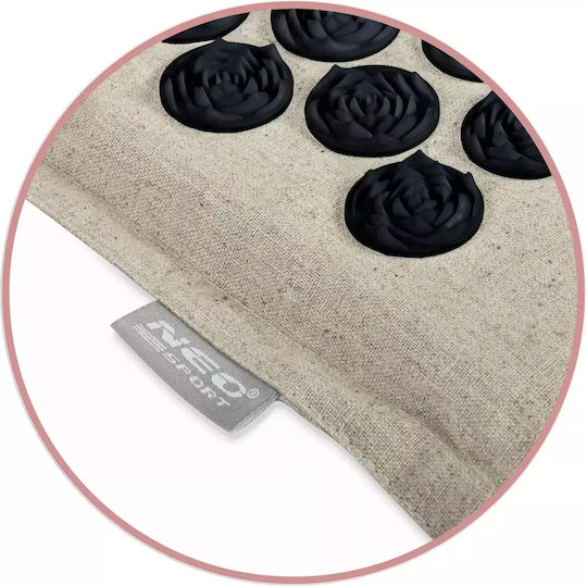 Neo Sport Acupressure Σετ 3τμχ Μαξιλάρι Τσάντα Μεταφοράς 70x44cm Μπεζ Μαύρο