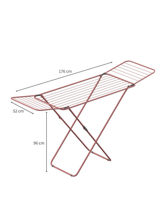 Rorets Folding Floor Clothes Drying Rack with Hanging Length 18m