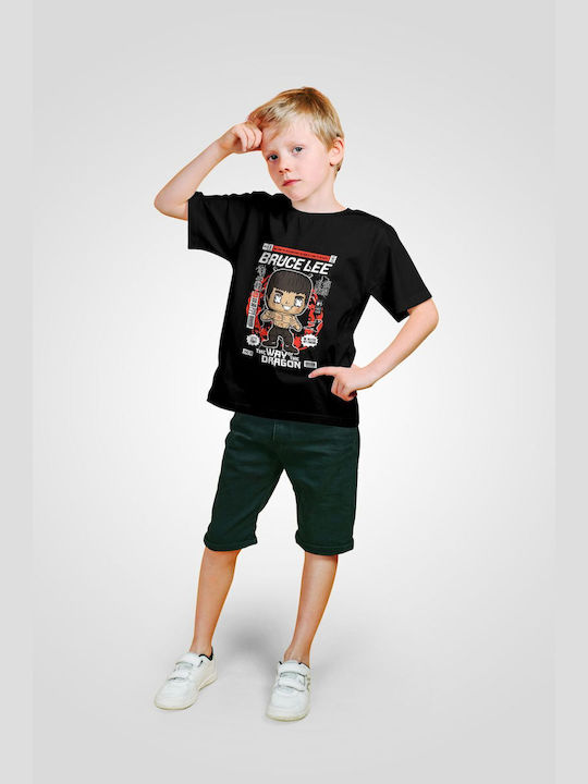 Pop Culture Kinder-T-Shirt Schwarz Bruce Lee