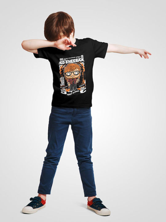 Pop Culture Kinder-T-Shirt Schwarz Ed Sheeran