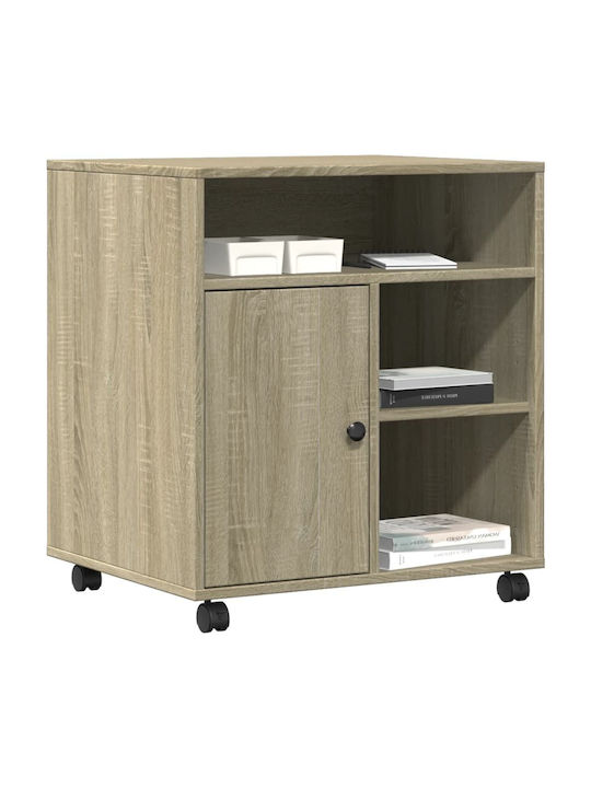 Office Storage Chipboard Cabinet with Wheels Sonoma L60xW50xH67cm