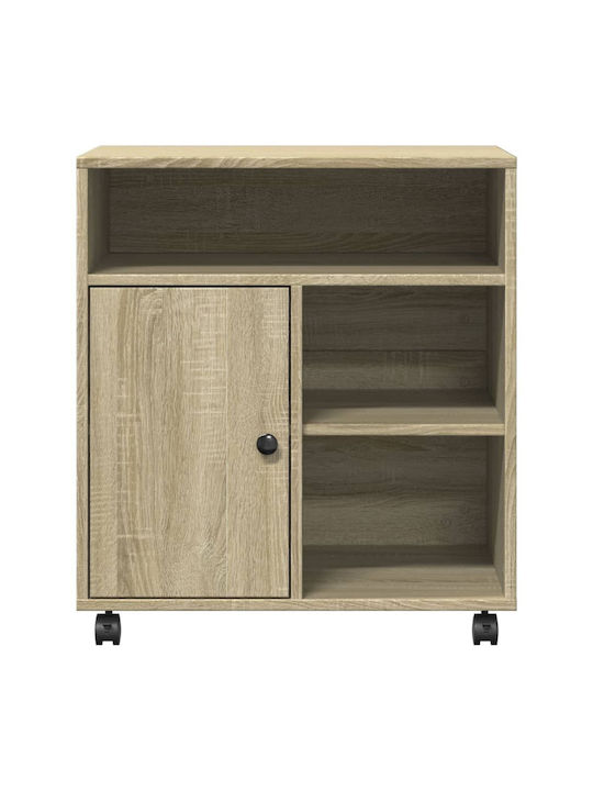 Office Storage Chipboard Cabinet with Wheels Sonoma L60xW50xH67cm