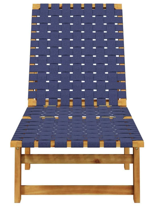 Ξαπλώστρα Ξύλινη Navy Μπλε 202x55x30εκ.