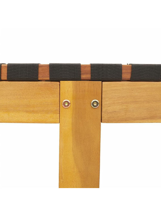 Liegestuhl Hölzernes Schwarz 202x55x30cm.
