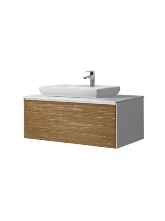 Mabo Καθρέπτης Μπάνιου Led από Plywood με Μήκος 60cm