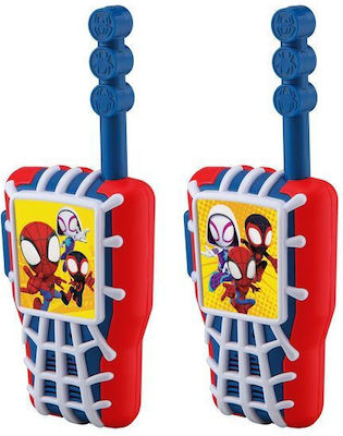 eKids Spy Toy Spiderman Walkie Talkies Blue-Red for 3+ Years Old 2pcs GRC-