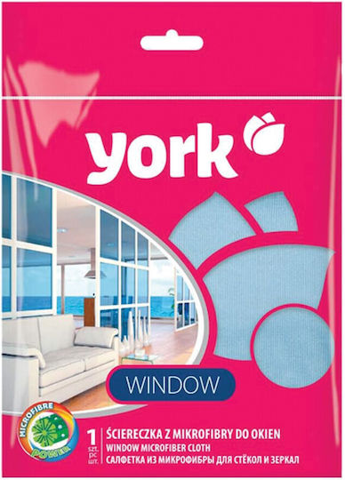 York Кърпичка за почистване с микрофибър за сини прозорци 30x30 см
