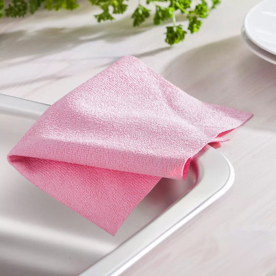 York Cleaning Cloths with Microfibers General Use Pink 30x35cm