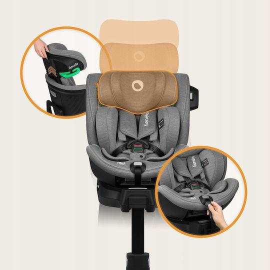 Lionelo Harmony Baby Car Seat i-Size with Isofix Gray Graphite Leather 0-36 kg