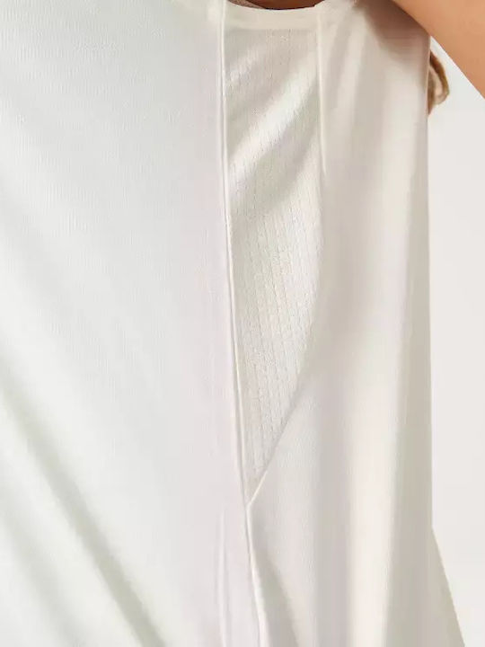 Дамска Спортна Блуза Без Ръкави Pearl White