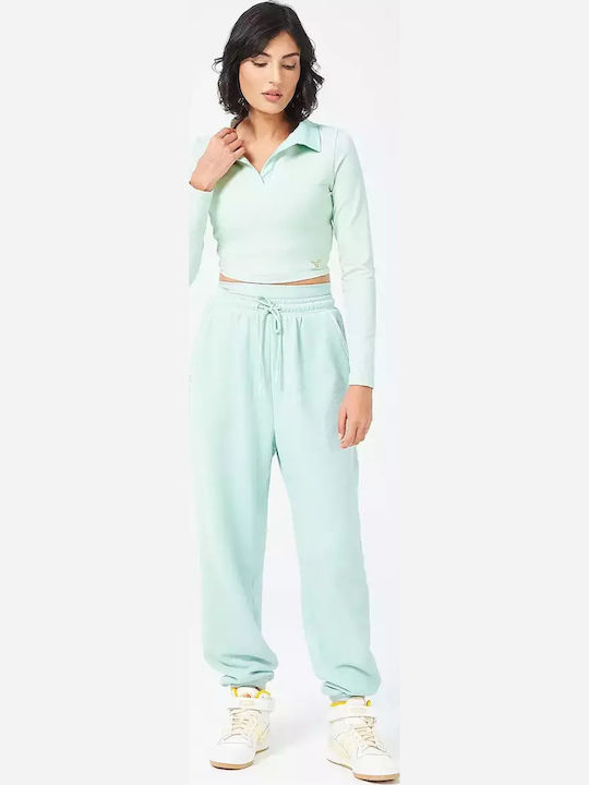 Damen Crop Top Surf Spray Marl