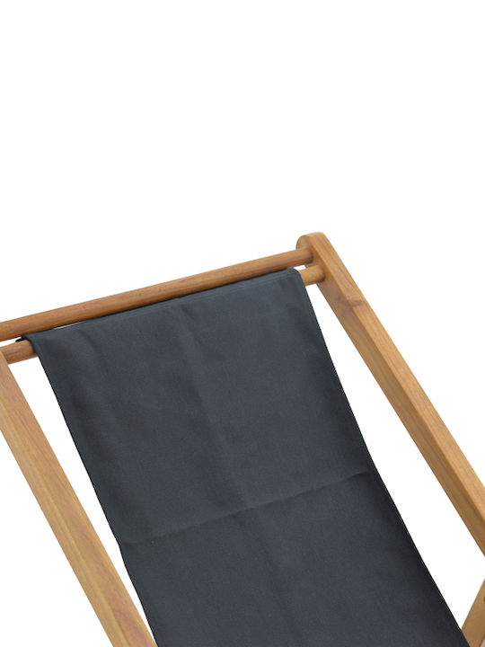 Deckchairs Xurian Wooden Black 67x108x104cm