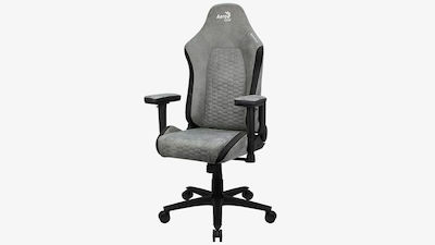 Aerocool Crown AeroSuede Fabric Gaming Chair with Adjustable Arms stone grey