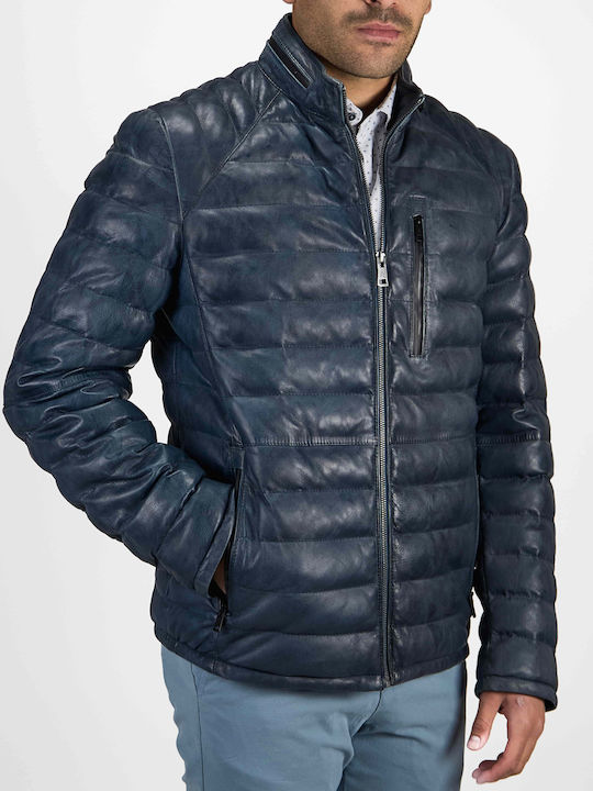 Χειμωνιάτικο Μπουφάν Puffer Navy Μπλε