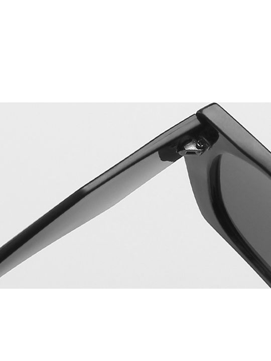 Techsuit Women's Sunglasses with Gray Frame and Black Lens