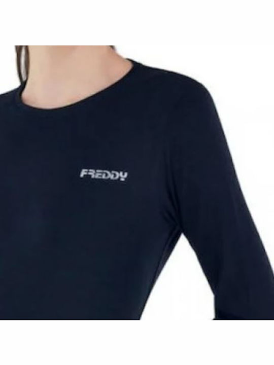 Damen Sommer Bluse Langärmelig Blau